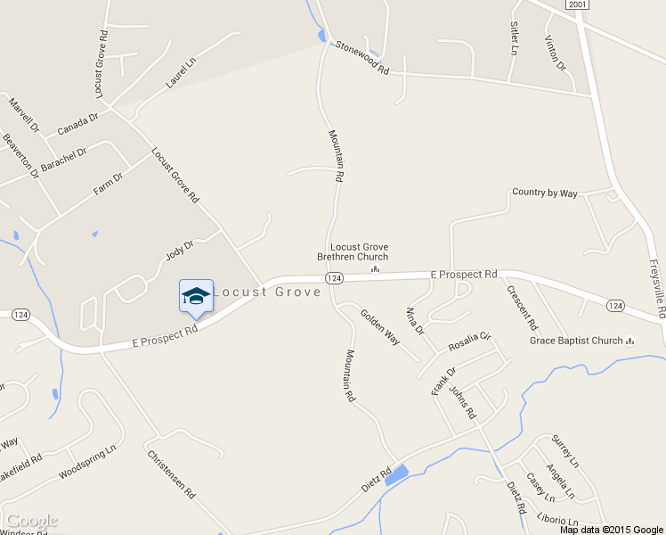map of restaurants, bars, coffee shops, grocery stores, and more near 3465 East Prospect Road in York