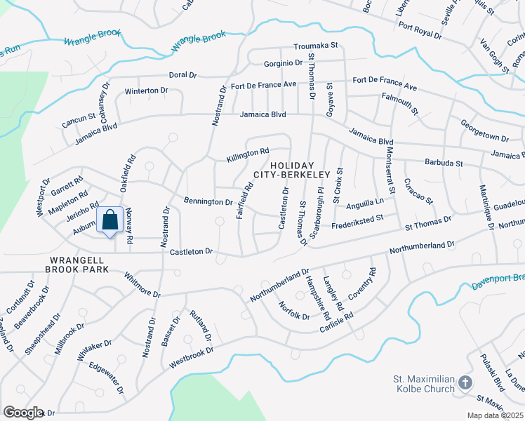 map of restaurants, bars, coffee shops, grocery stores, and more near 12 Bennington Drive in Toms River