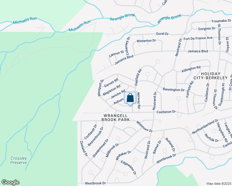 map of restaurants, bars, coffee shops, grocery stores, and more near 11 Jericho Road in Toms River