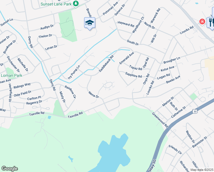 map of restaurants, bars, coffee shops, grocery stores, and more near 1387 Wellington Drive in York