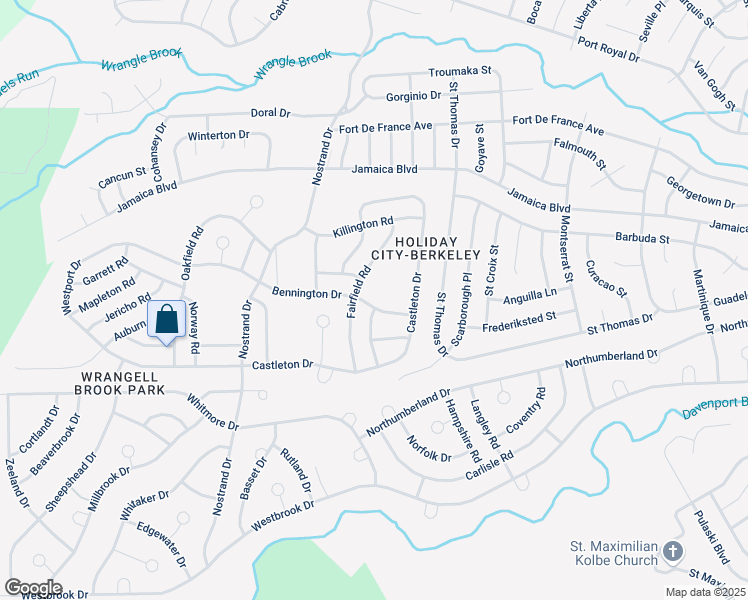 map of restaurants, bars, coffee shops, grocery stores, and more near 12 Bennington Drive in Toms River