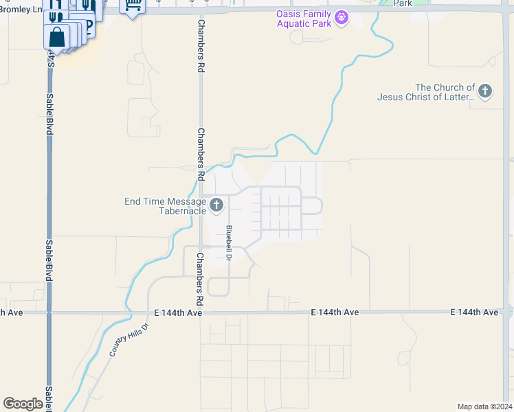 map of restaurants, bars, coffee shops, grocery stores, and more near 1643 Red Poppy Drive in Brighton