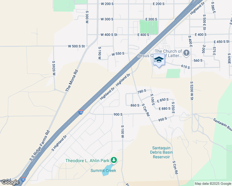 map of restaurants, bars, coffee shops, grocery stores, and more near 781 South Brubaker Way in Santaquin