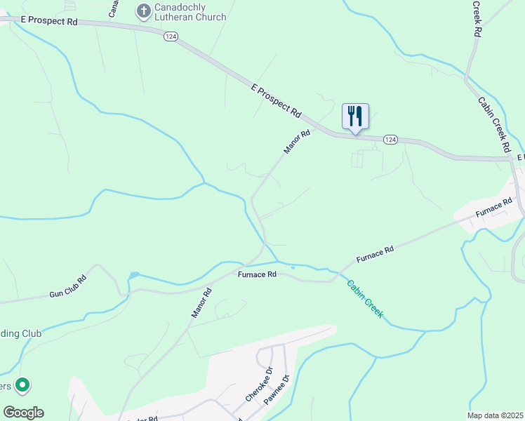 map of restaurants, bars, coffee shops, grocery stores, and more near 1900 Manor Road in York