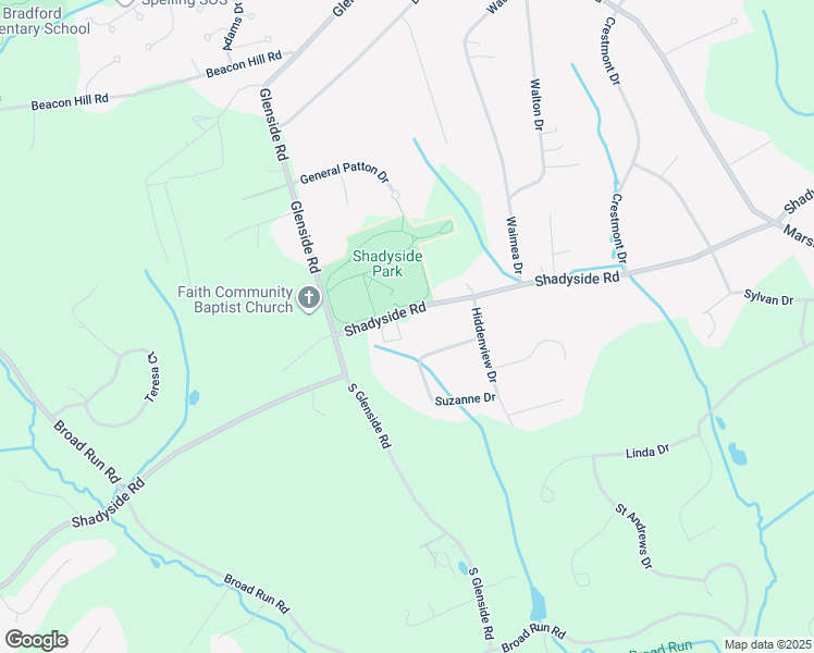 map of restaurants, bars, coffee shops, grocery stores, and more near 1642 Shadyside Road in West Chester