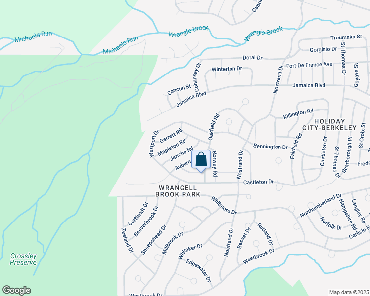map of restaurants, bars, coffee shops, grocery stores, and more near 11 Jericho Road in Toms River
