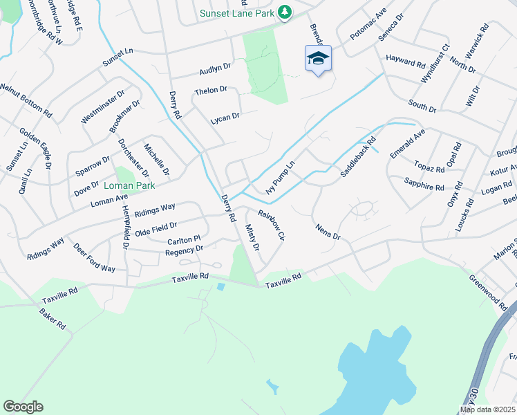 map of restaurants, bars, coffee shops, grocery stores, and more near 1769 Rainbow Circle in York