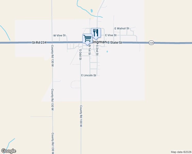 map of restaurants, bars, coffee shops, grocery stores, and more near 207 East Lincoln Street in Kingman