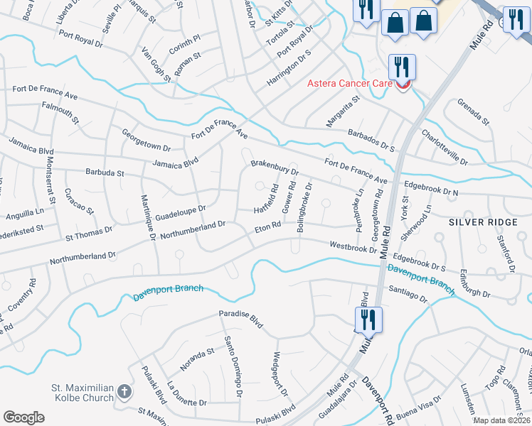 map of restaurants, bars, coffee shops, grocery stores, and more near 25 Hatfield Road in Toms River