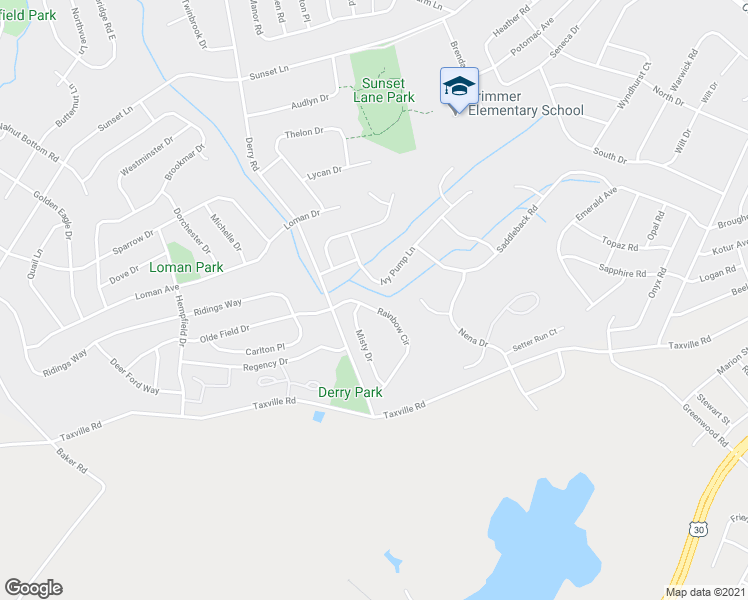 map of restaurants, bars, coffee shops, grocery stores, and more near 1770 Rainbow Circle in York