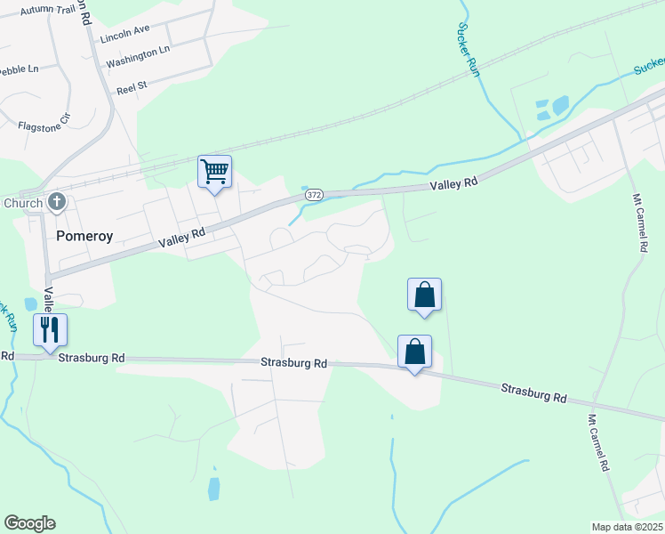 map of restaurants, bars, coffee shops, grocery stores, and more near 200 Thia Ct in Coatesville