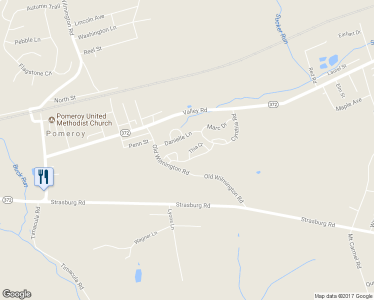 map of restaurants, bars, coffee shops, grocery stores, and more near 251 Thia Court in Coatesville