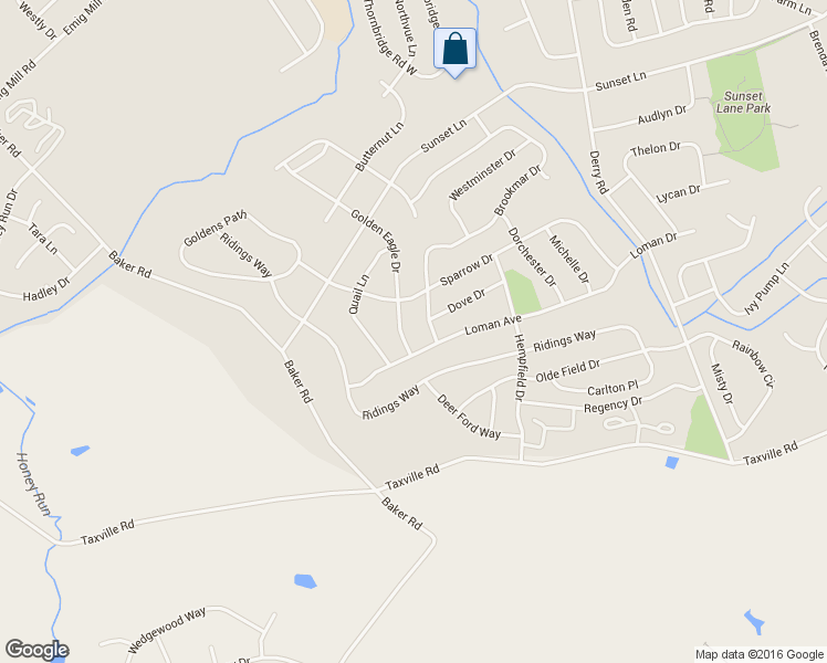 map of restaurants, bars, coffee shops, grocery stores, and more near 1845 Golden Eagle Drive in York