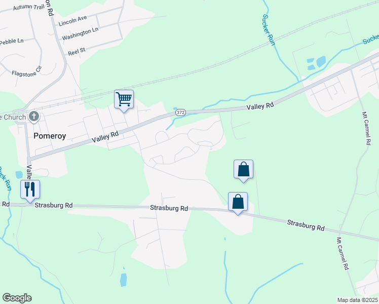map of restaurants, bars, coffee shops, grocery stores, and more near 200 Thia Court in Coatesville