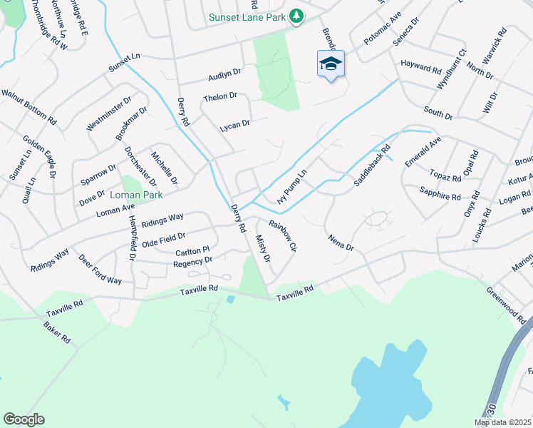 map of restaurants, bars, coffee shops, grocery stores, and more near 1769 Rainbow Circle in York