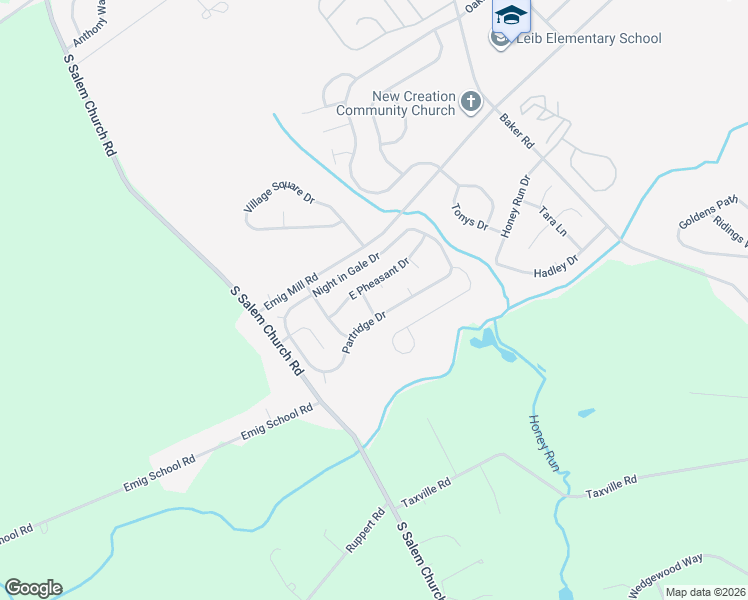 map of restaurants, bars, coffee shops, grocery stores, and more near 3272 Partridge Drive in Dover