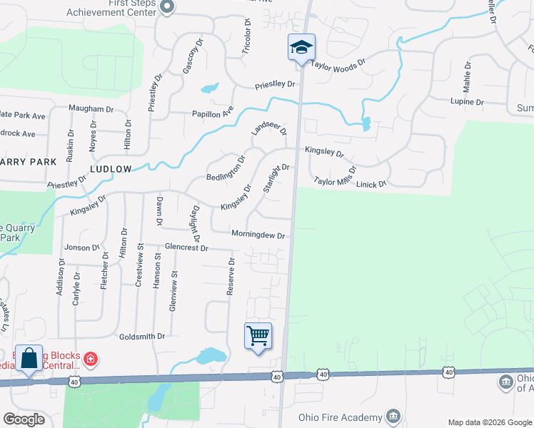 map of restaurants, bars, coffee shops, grocery stores, and more near 8483 Sunlight Drive in Reynoldsburg