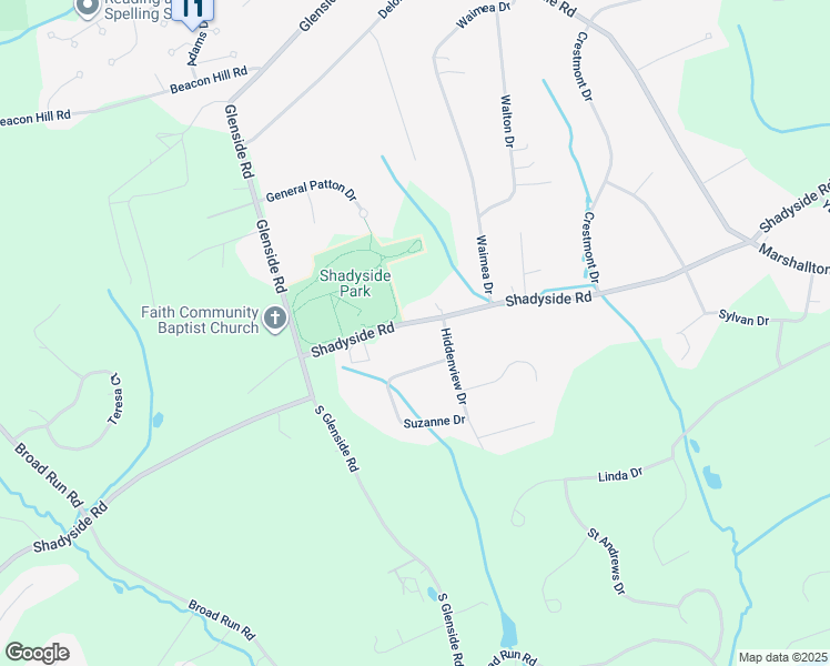 map of restaurants, bars, coffee shops, grocery stores, and more near 1624 Shadyside Road in West Chester