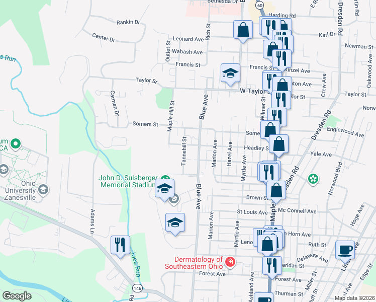 2026 Tannehill Street, Zanesville OH Walk Score