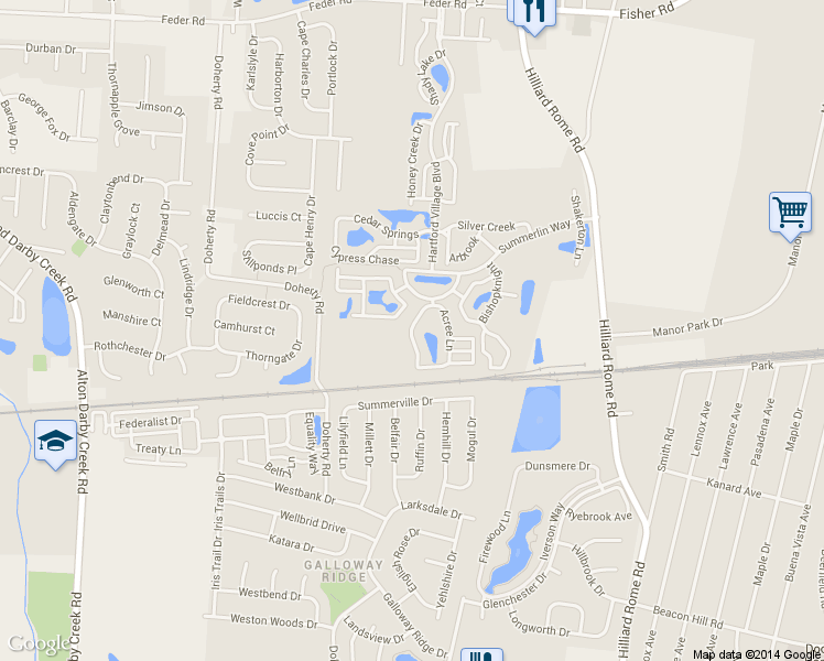 map of restaurants, bars, coffee shops, grocery stores, and more near 480 Trinity Marsh in Columbus