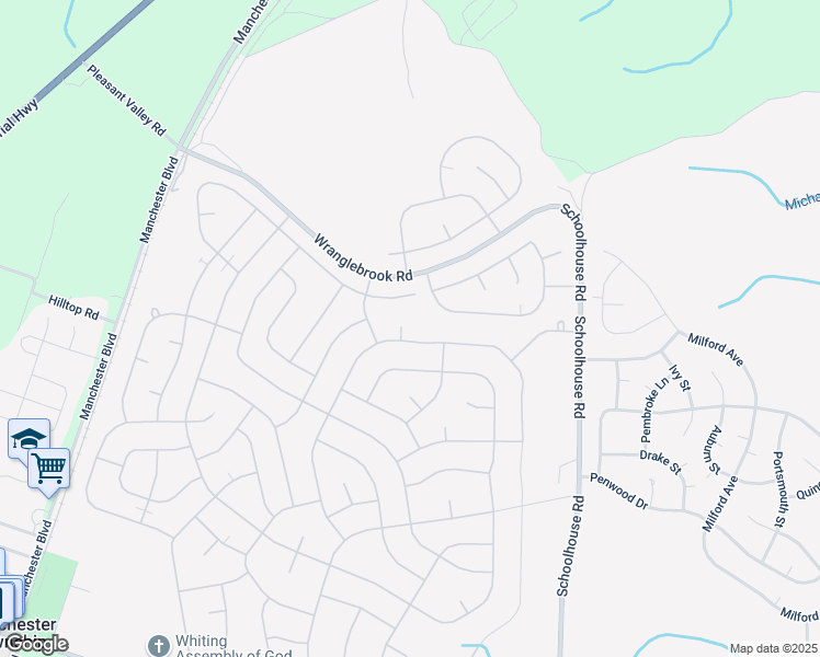 map of restaurants, bars, coffee shops, grocery stores, and more near 15 Constitution Boulevard in Manchester Township
