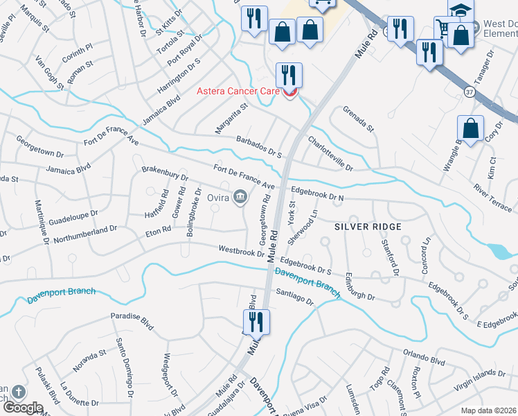 map of restaurants, bars, coffee shops, grocery stores, and more near 118 Georgetown Road in Toms River