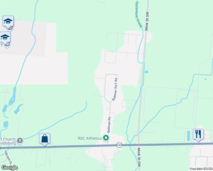map of restaurants, bars, coffee shops, grocery stores, and more near 439 Ballman Road in Reynoldsburg