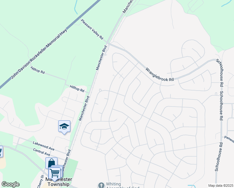 map of restaurants, bars, coffee shops, grocery stores, and more near 143 Hudson Parkway in Manchester Township