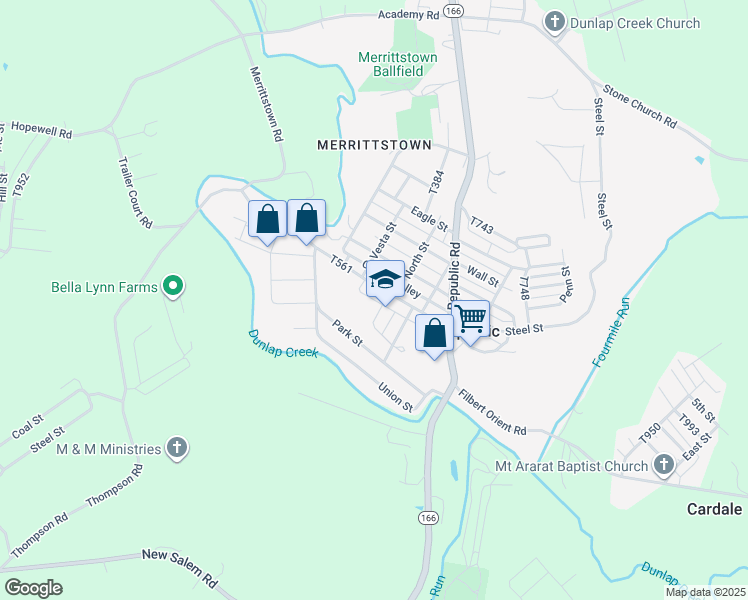 map of restaurants, bars, coffee shops, grocery stores, and more near in Republic