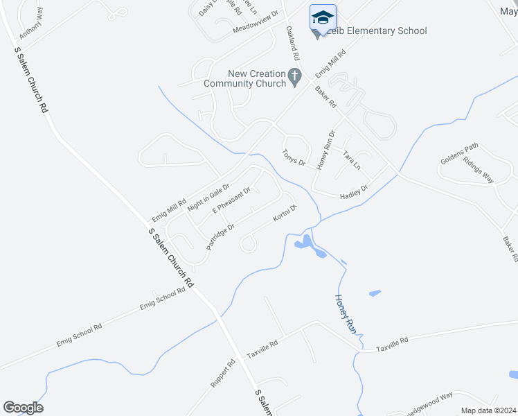 map of restaurants, bars, coffee shops, grocery stores, and more near 3241 Partridge Drive in Dover