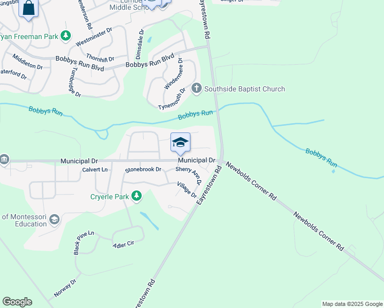 map of restaurants, bars, coffee shops, grocery stores, and more near 12 Canterbury Court in Lumberton