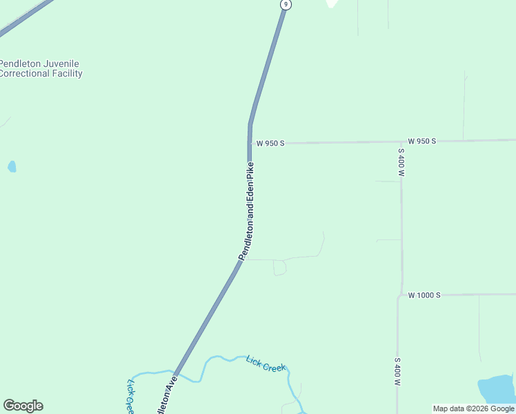 map of restaurants, bars, coffee shops, grocery stores, and more near 9662 Indiana 9 in Pendleton