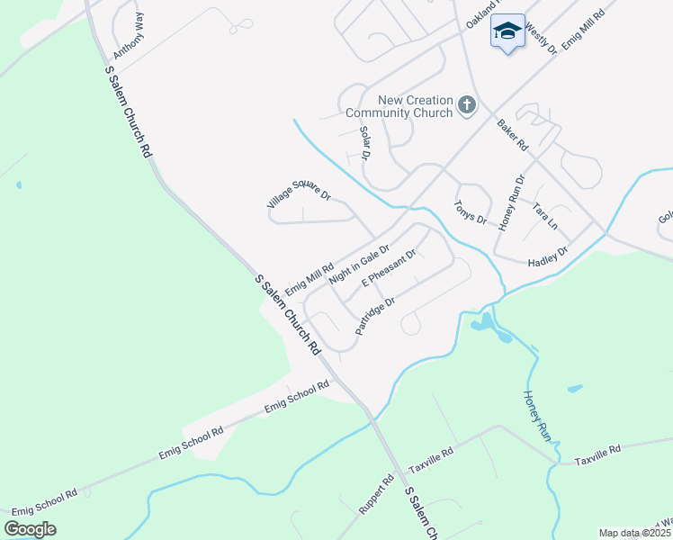 map of restaurants, bars, coffee shops, grocery stores, and more near 3317 Night in Gale Drive in York