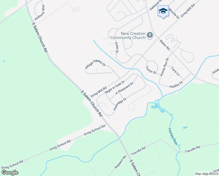 map of restaurants, bars, coffee shops, grocery stores, and more near 3317 Night in Gale Drive in York