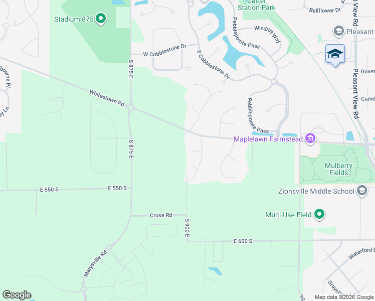map of restaurants, bars, coffee shops, grocery stores, and more near 909 Cardinal Drive in Zionsville