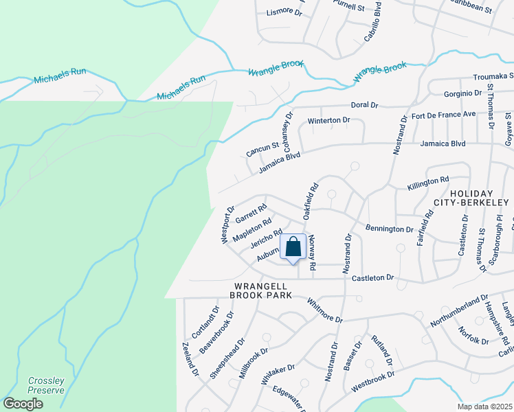 map of restaurants, bars, coffee shops, grocery stores, and more near 5 Garrett Road in Toms River