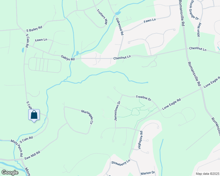 map of restaurants, bars, coffee shops, grocery stores, and more near 1348 Treeline Drive in Romansville