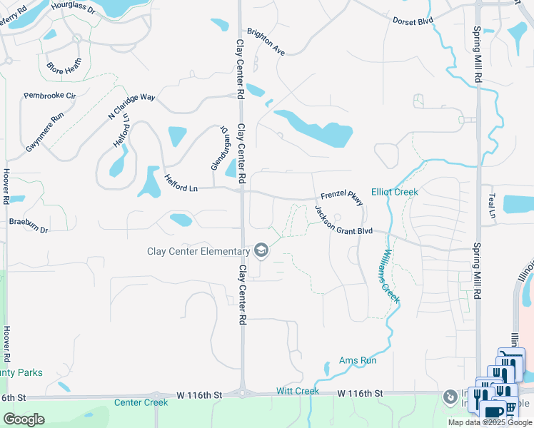 map of restaurants, bars, coffee shops, grocery stores, and more near 1236 Skytag Drive in Carmel