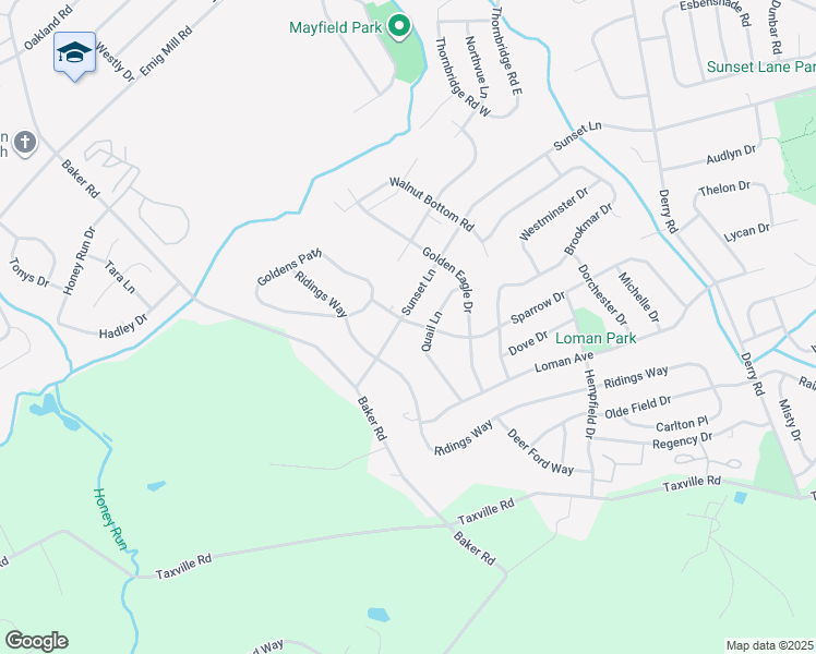 map of restaurants, bars, coffee shops, grocery stores, and more near 3000 Sunset Ln in York