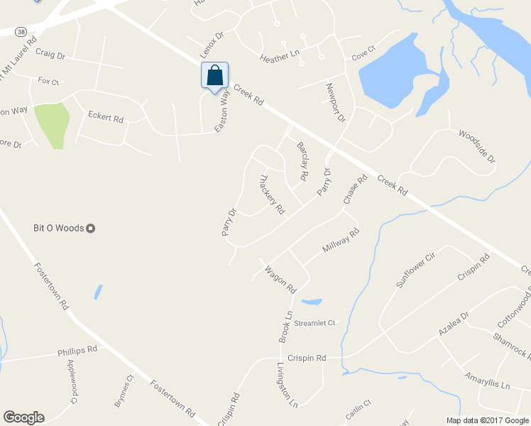 map of restaurants, bars, coffee shops, grocery stores, and more near 12 Wilkins Road in Hainesport