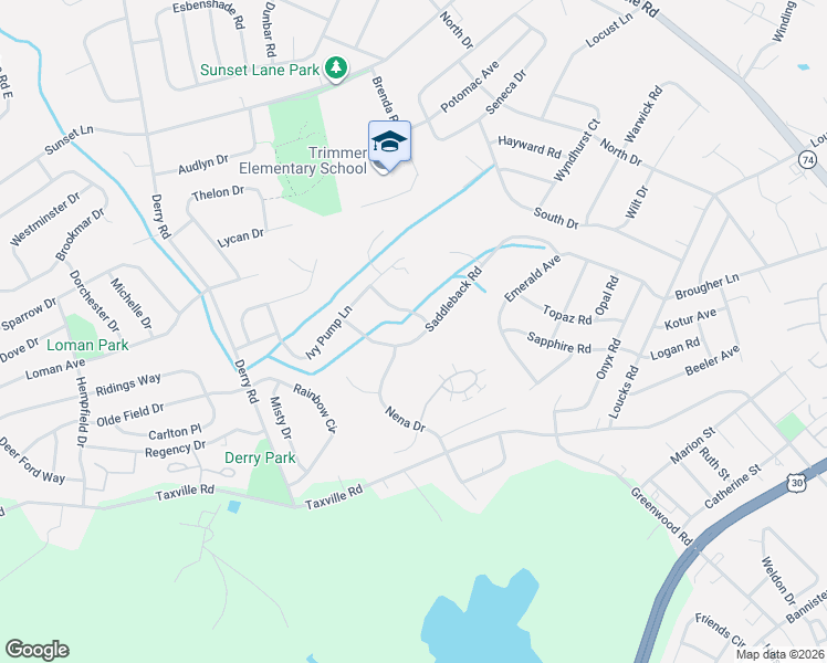map of restaurants, bars, coffee shops, grocery stores, and more near 1300 Saddleback Road in Shiloh