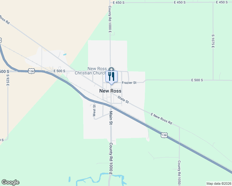 map of restaurants, bars, coffee shops, grocery stores, and more near 106 State Street in New Ross