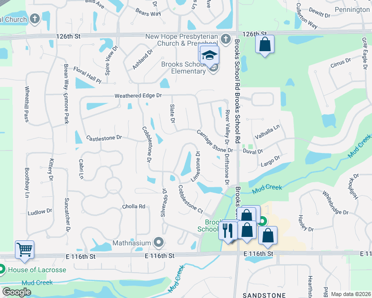 map of restaurants, bars, coffee shops, grocery stores, and more near 12101 Flagstone Drive in Fishers