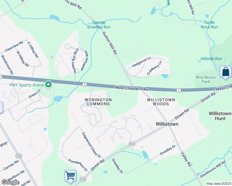 map of restaurants, bars, coffee shops, grocery stores, and more near 6 Skydance Way in West Chester