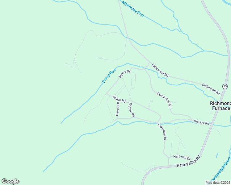 map of restaurants, bars, coffee shops, grocery stores, and more near 15689 Ridge Road in Fort Loudon
