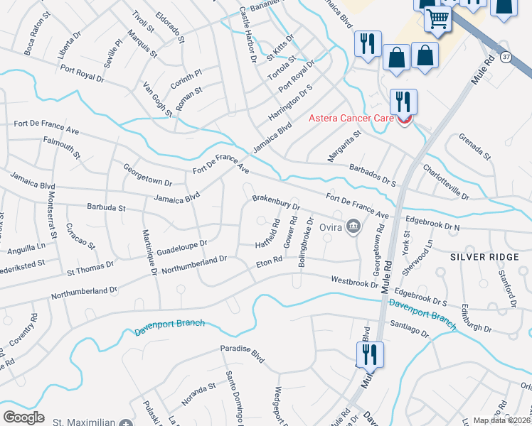 map of restaurants, bars, coffee shops, grocery stores, and more near 104 Hatfield Court in Toms River