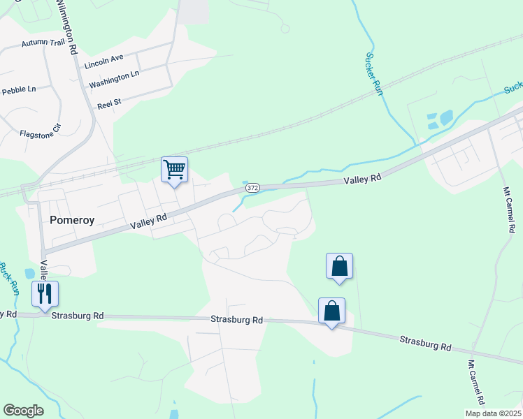map of restaurants, bars, coffee shops, grocery stores, and more near 46 Marc Drive in Coatesville