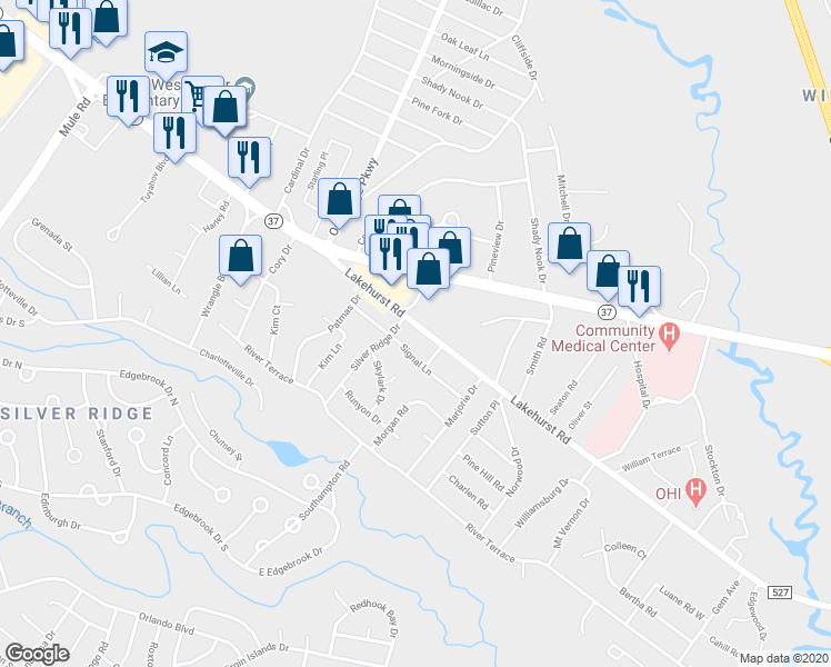 map of restaurants, bars, coffee shops, grocery stores, and more near 537 Lakehurst Road in Toms River