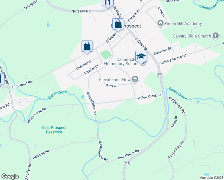 map of restaurants, bars, coffee shops, grocery stores, and more near 909 Ruby Lane in Wrightsville