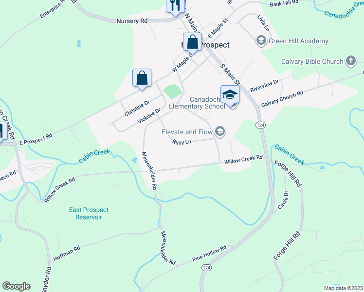 map of restaurants, bars, coffee shops, grocery stores, and more near 909 Ruby Lane in Wrightsville
